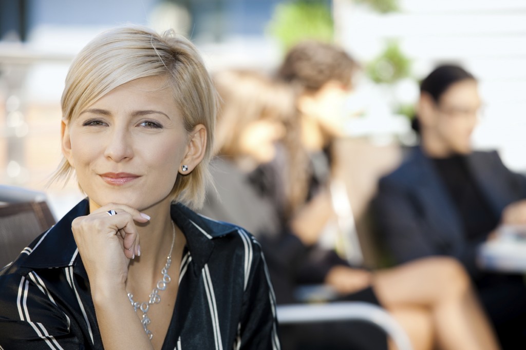 Businesswoman thinking