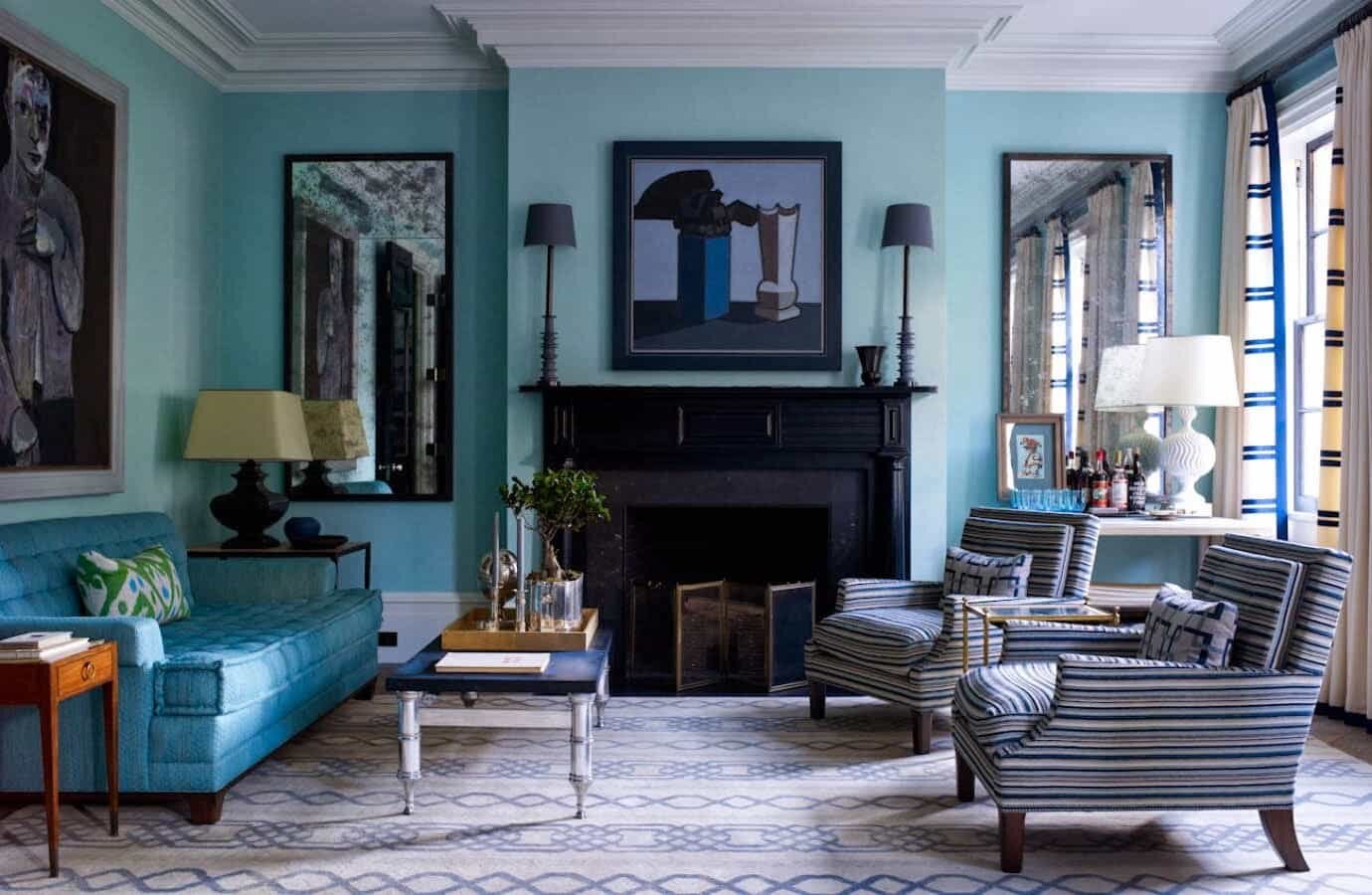 Blue Turquoise Living Room